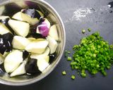 簡単！茄子のお味噌汁　ごま風味作り方2写真