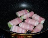 長ネギをベーコンロール作り方4写真