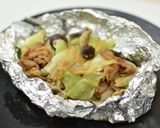 豚肉とキャベツの味噌だれホイル焼き作り方5写真