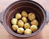 レンジで♪皮付じゃがいもと手羽元の山椒煮作り方3写真