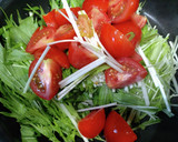 水菜とトマトの卵炒め　～超初心者用～作り方2写真