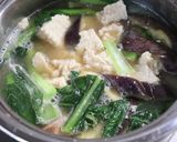 高野豆腐もどき小松菜レンジ茄子の味噌汁作り方5写真