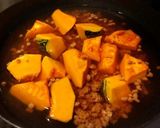 かぼちゃとひき肉の煮物作り方3写真