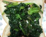 余ったほうれん草のお浸しでチーズトースト作り方1写真
