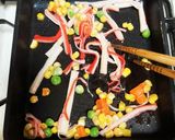カニカマとミックスベジのカレー卵焼き作り方2写真