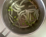 白だしで作る｜玉ねぎ＆えのき、豆のスープ作り方2写真