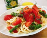 トマトとアスパラのシークヮーサー冷パスタ作り方5写真