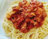 サバ缶とトマト缶のコクうまパスタ作り方5写真