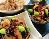 きのこ入りひじきの煮物作り方4写真