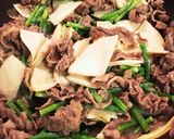 牛こまと筍の中華風炒め作り方3写真