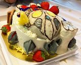 ウルトラマン☆ムースのバースデーケーキ♪作り方11写真