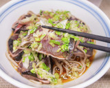 かつおたたきと薬味の冷たい蕎麦作り方7写真