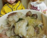 リカちゃん♡うどん(ホルモン鍋〆たらこ)作り方4写真