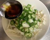 【腸活】豚肉、えのき、オクラの冷やし中華作り方4写真