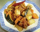 鶏唐揚げと野菜の甘辛餡作り方14写真