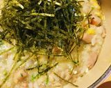 雑炊の素活用●鶏＆キノコのネギ玉子雑炊作り方4写真