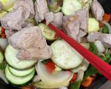 塩麹で柔らか♡夏野菜と豚ヒレ肉の生姜焼き作り方4写真