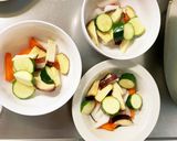 魚介無簡単醤油マヨパスタ味温野菜サラダ作り方7写真