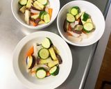 魚介無簡単醤油マヨパスタ味温野菜サラダ作り方8写真