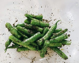 箸休め量のいんげんの胡麻和え作り方3写真