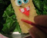 ★キャラ弁　スポンジ　ボブ★作り方3写真