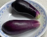 レンジで　ナスの梅ごまだれがけ作り方1写真
