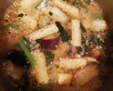 ナスとほうれん草玉ねぎもいるよ朝味噌汁☆作り方4写真