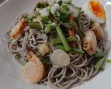 ベビーホタテと山菜の冷やしかけソバ作り方5写真