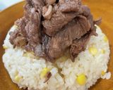 簡単ランチ！ガッツリニンニクの牛肉ライス作り方9写真
