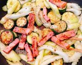 セロリとズッキーニとベーコンの炒め物作り方4写真