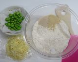 全粒粉で☆枝豆とチーズのフォカッチャ作り方1写真