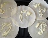 ホクホクポテトと竹輪の餃子の皮ピザ作り方5写真