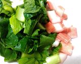 ごはんonカニカマと小松菜の卵焼き作り方1写真