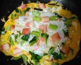 ごはんonカニカマと小松菜の卵焼き作り方5写真
