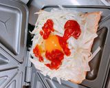 チーズがとろーり　ホットサンド作り方4写真