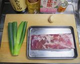 シャトルシェフで作る豚の角煮ニンニク風味作り方1写真