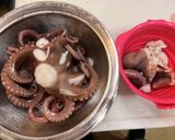 生タコの頭がメインのオリーブオイルパスタ作り方2写真