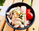 キャンプ飯 鶏もも肉の炊込みご飯作り方7写真