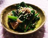 鯖ごま油漬け缶とほうれん草の和え物作り方3写真