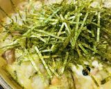 雑炊の素活用●鶏＆キノコ＋十六穀米雑炊作り方4写真