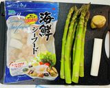 アスパラとシーフードミックスの中華炒め作り方1写真