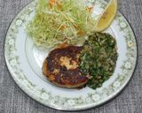 和風 豆腐ハンバーグ 榎木と韮のポン酢レモンだれ作り方16写真