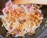 きのことベーコンのチーズクリームパスタ作り方3写真