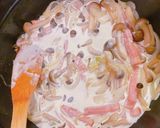 きのことベーコンのチーズクリームパスタ作り方4写真