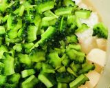 雑炊の素活用●ゴーヤーチャンプルー風雑炊作り方3写真