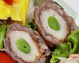 肉じゃがオムレツと牛ちくわ巻き弁当作り方2写真