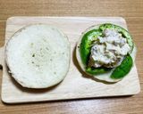 ベーグルサンド　えびアボカドガーリック作り方3写真