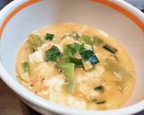 レンチンで！チンゲン菜と豆腐の卵とじ作り方4写真