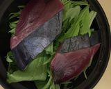 超簡単　かつおと水菜蒸し作り方1写真