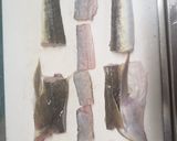マゴチの尾の方の身でお刺身…(笑)作り方1写真